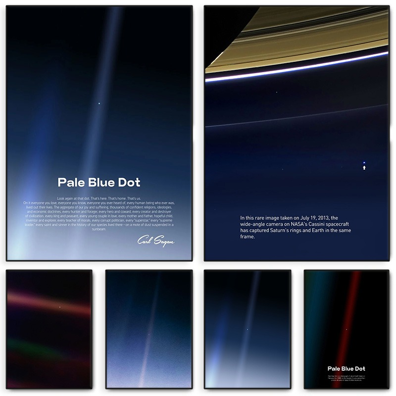Star Map Poster - Póster con estampado de puntos azul