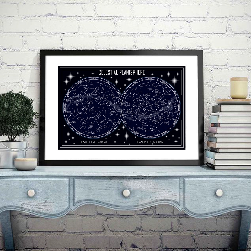 Mapa del planisferio Celestial - Star Map Poster reseña y precio